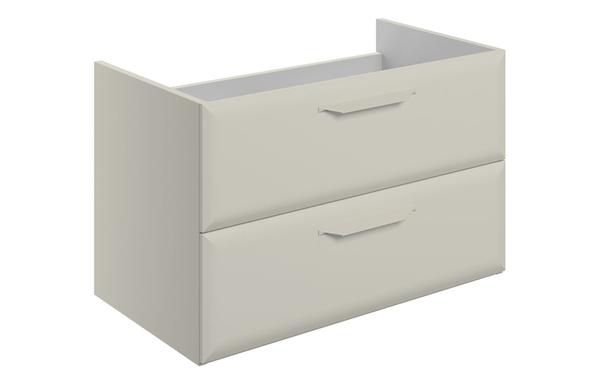 Stafford 795mm Wall Hung 2 Drawer Basin Unit (No Top) - Matt Latte